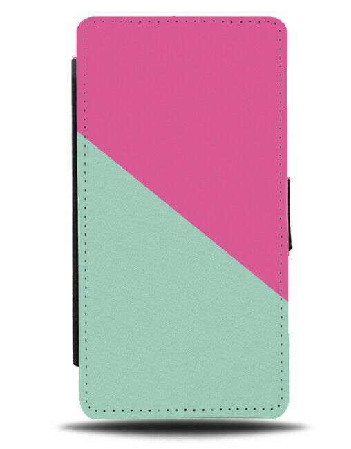 Hot Pink and Mint Green Flip Cover Wallet Phone Case Dark Girly Gothic Goth i427