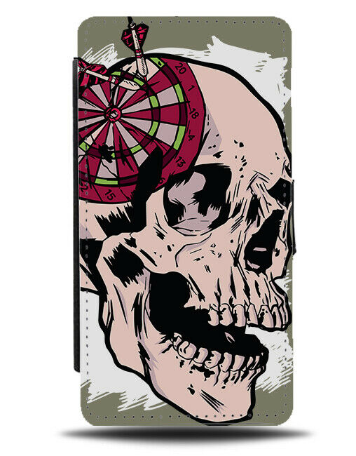 Dart In The Head Funny Phone Cover Case Skull Darts Skulls Dartboard Injury J181