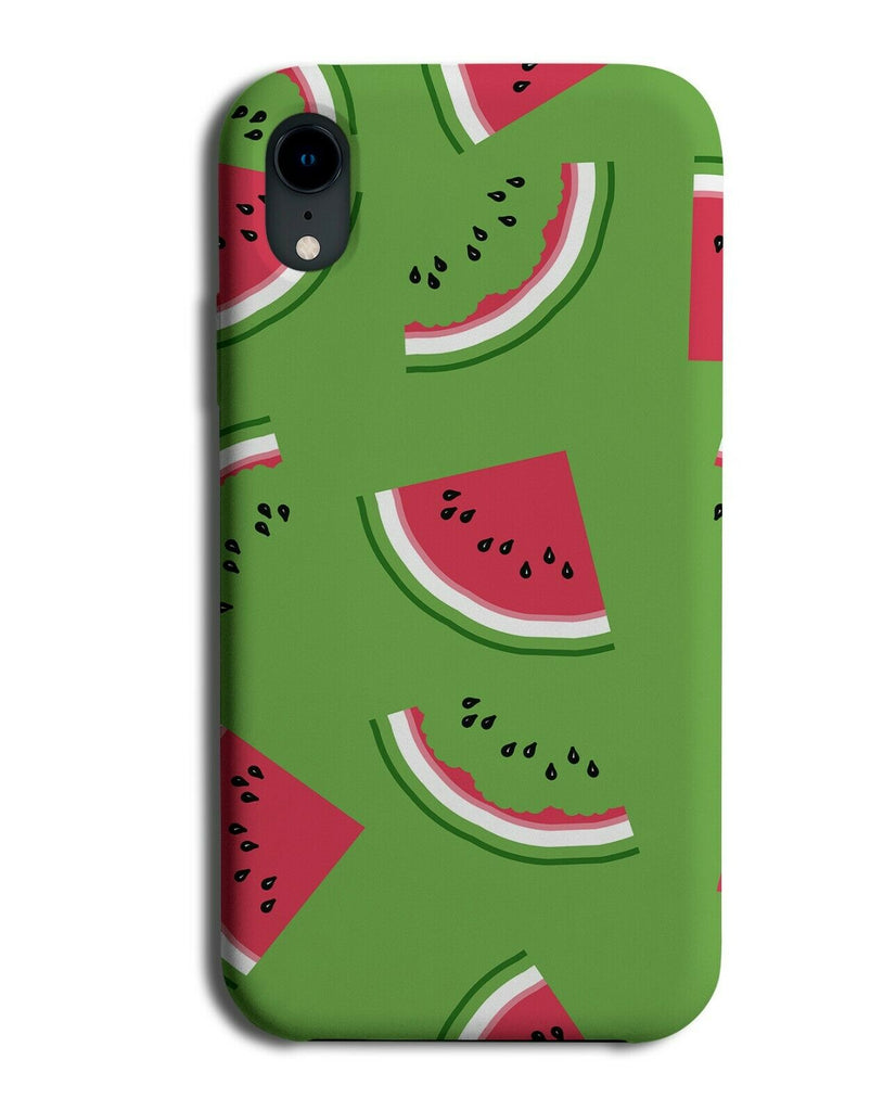 Dark Green Watermelon Phone Case Cover Slice Slices Retro Stylish Pattern E808