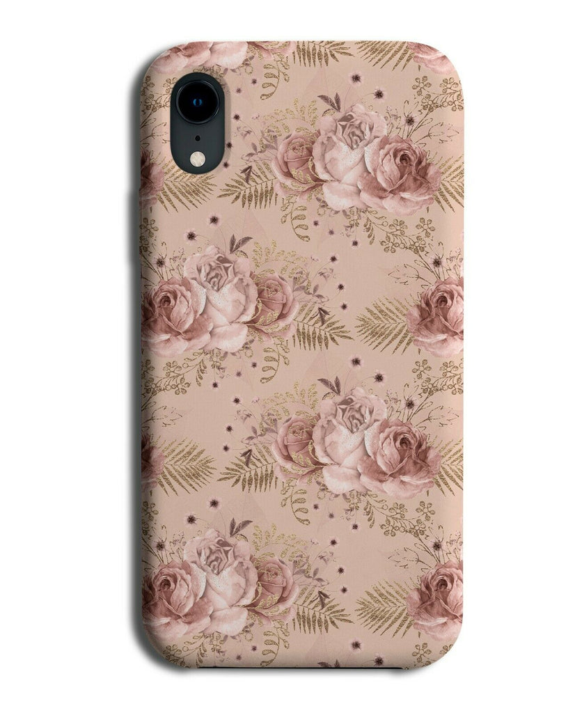 Rose Gold Vintage Floral Pattern Phone Case Cover Flowers Flowery Colours G052
