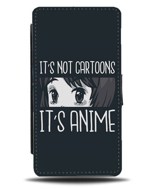 Funny Anime Quote Flip Wallet Case Face Cartoon Gift Present Eyes Eye E653
