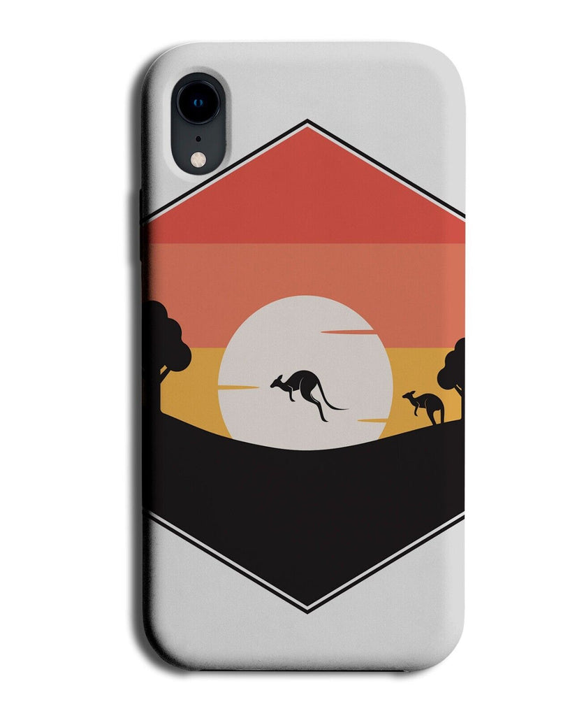 Kangaroo Silhouette Shape Phone Case Cover Kangaroos Sunset Sunrise Oz BL90