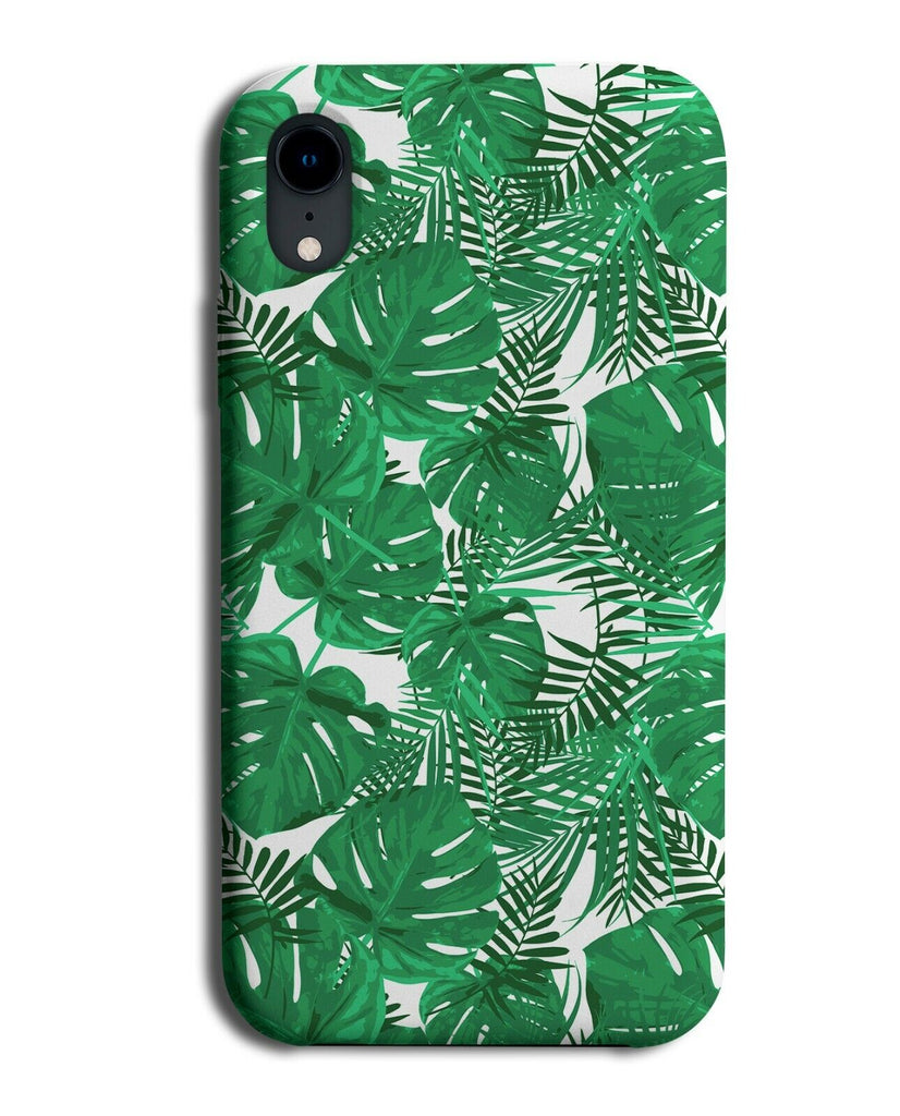 Palm Tree Leaves Phone Case Cover Leaf Fern Jungle Cartoon Green Leafs E610