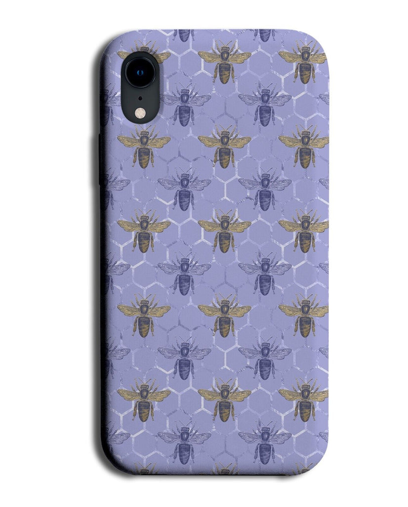 Blue Honeycomb Wasps Phone Case Cover Wasps Fly Flys Flies Golden Gold Pale AJ33