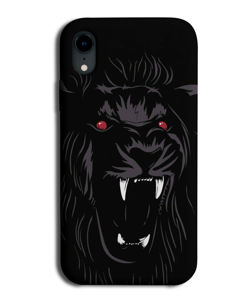 Red Eyed Demon Lion Phone Case Cover Eyes Eye Lions Face Black Face E384