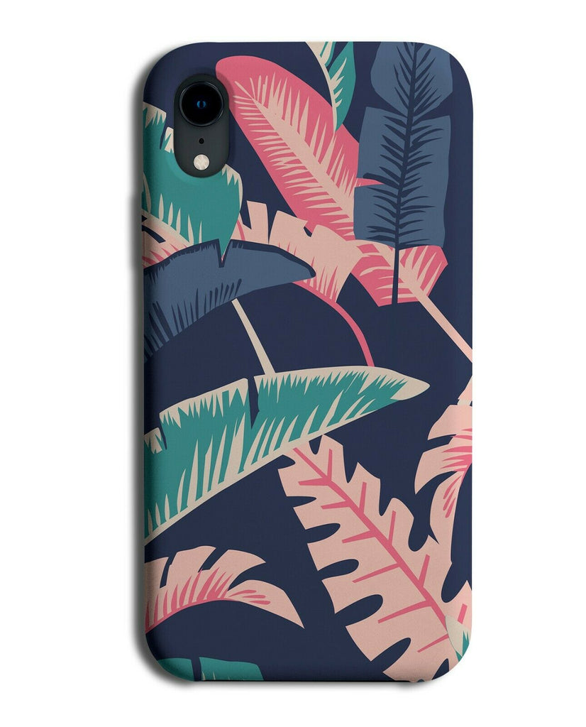 Hot Pink Jungle Leaves Phone Case Cover Palm Tree Trees Leaf Shape Shapes F693