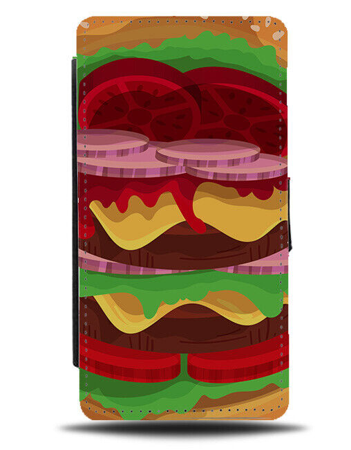 Novelty Hamburger Phone Cover Case Ingriendents Burger Cartoon Design J078