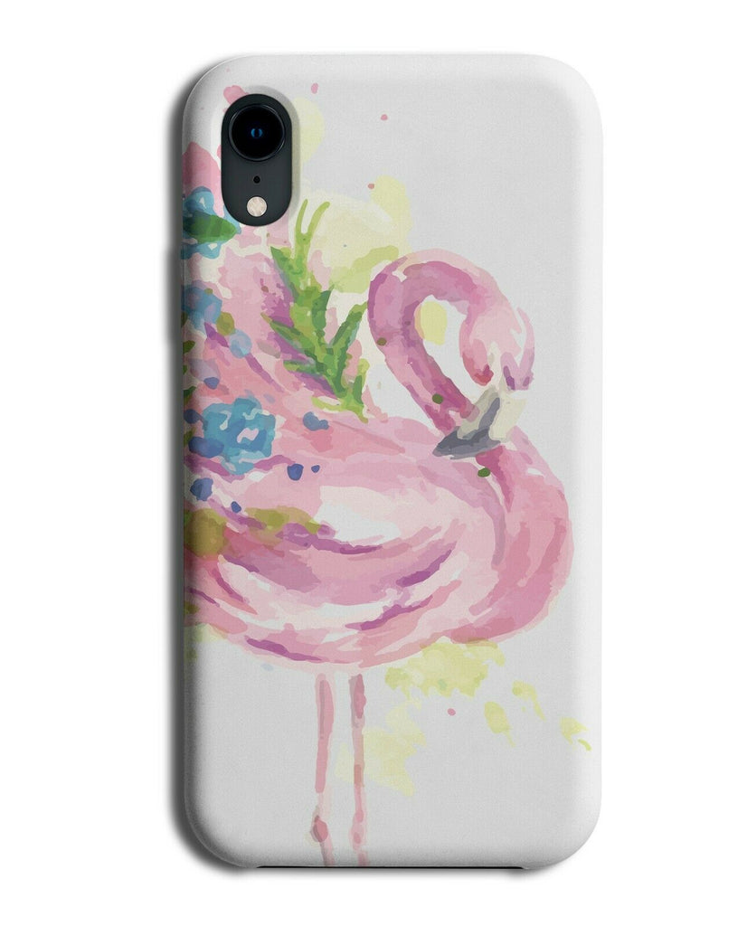Pink Watercolour Flamingo Painting Phone Case Cover Artwork Art Picture E437