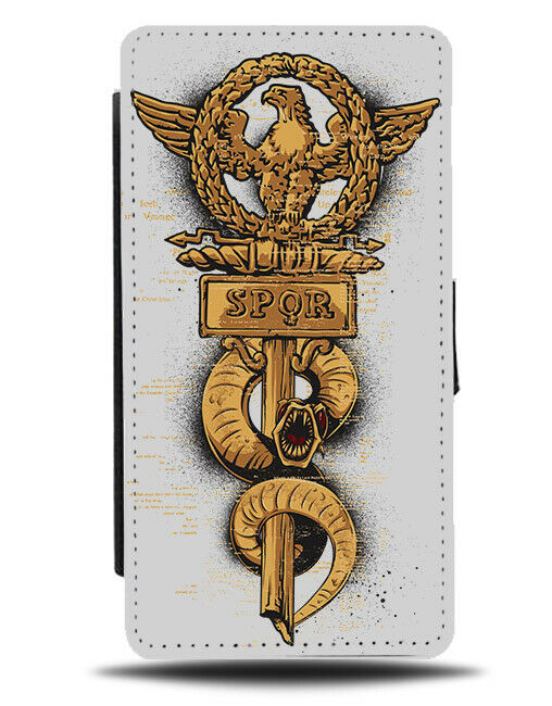 White Coloured Army Logo Flip Wallet Phone Case Cadet Sergeant Emblem Sgt E135
