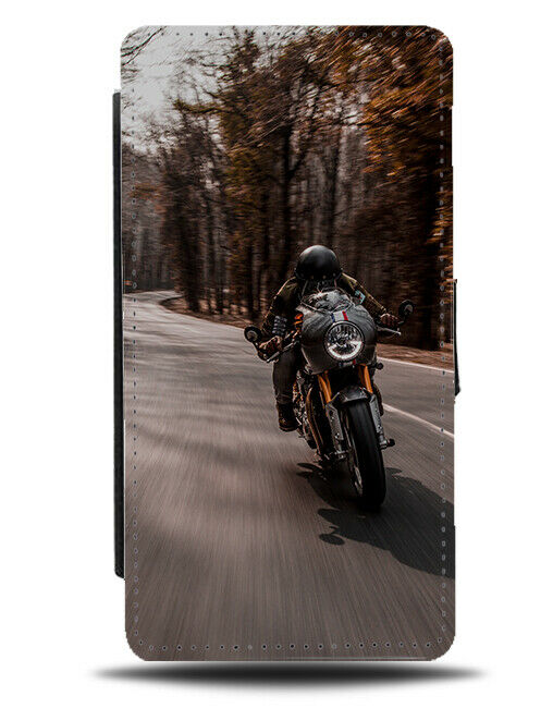 Motorbiker Riding Photograph Flip Wallet Phone Case Motorbike Boys Photo si94
