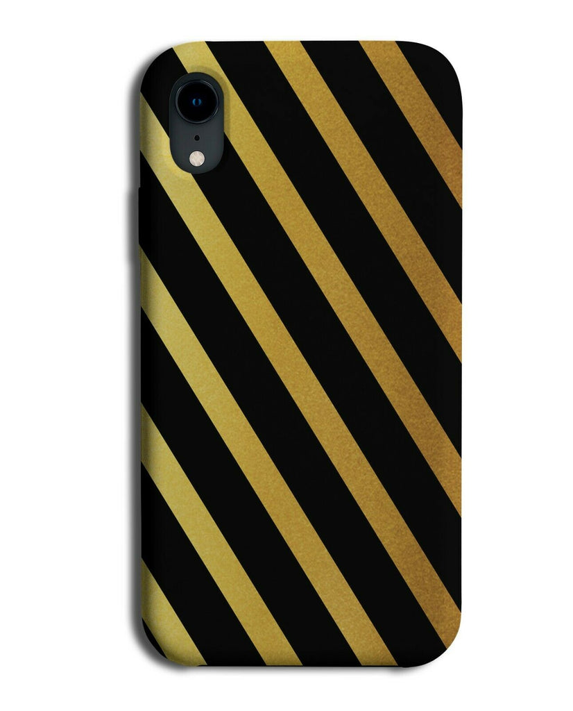 Black and Golden Stripe Pattern Phone Case Cover Stripes Lines & Gold I904
