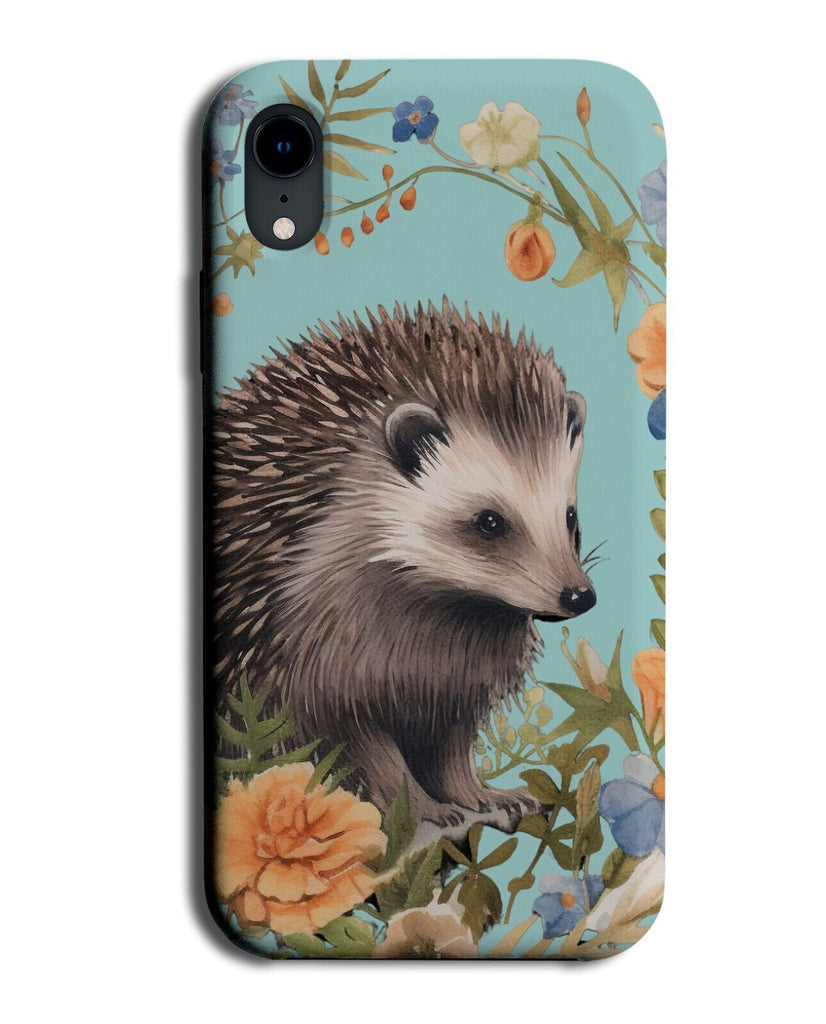 Hedgehogs Face Phone Case Cover Head Hedgehog Flowers Floral Flower Nature DA73