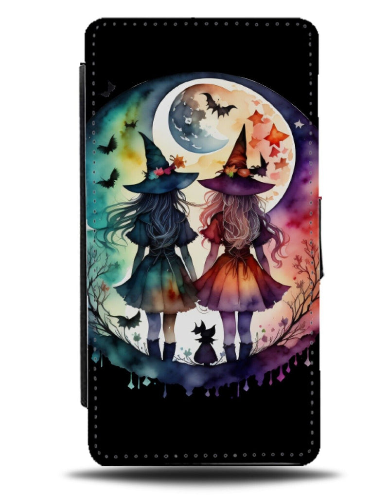 Pair OF Witches Flip Wallet Case Funny Witch Best Friends Besties BFF BFFs CI21