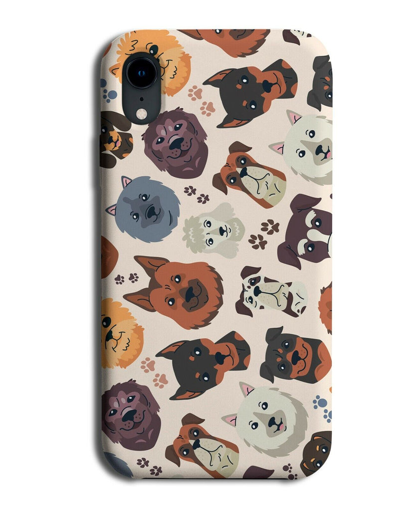 All Dog Types Faces Phone Case Cover Dogs Breed Breeds Different Heads E564