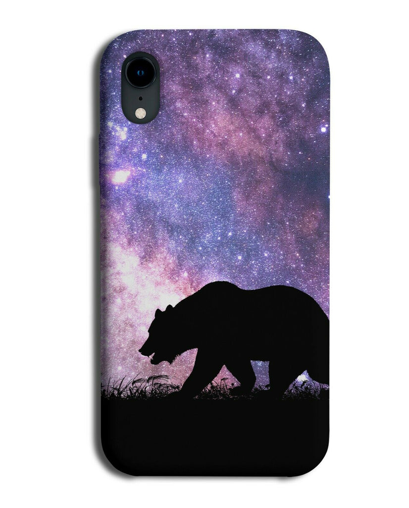 Bear Silhouette Phone Case Cover Bears Space Stars Night Sky i168