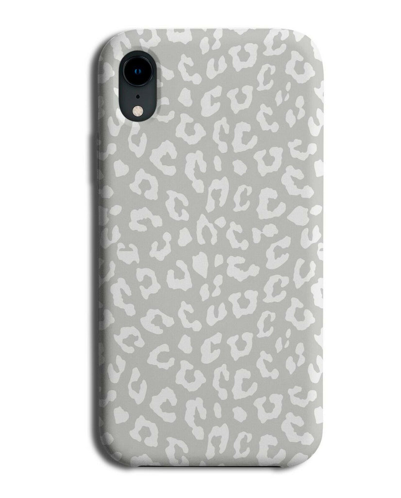 Grey Leopard Print Phone Case Cover Spots Dots Marks Pattern Print Shapes F111