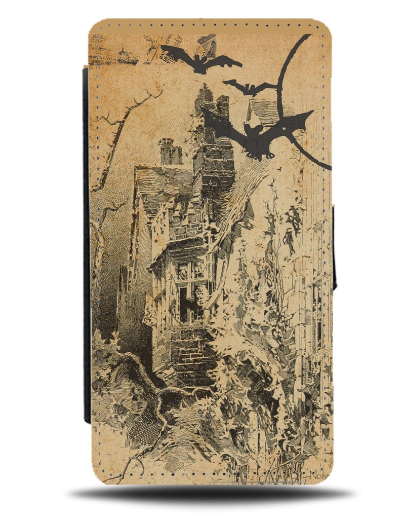 Spooky Old Haunted House Polaroid Style Picture Flip Wallet Case Haunting AS50