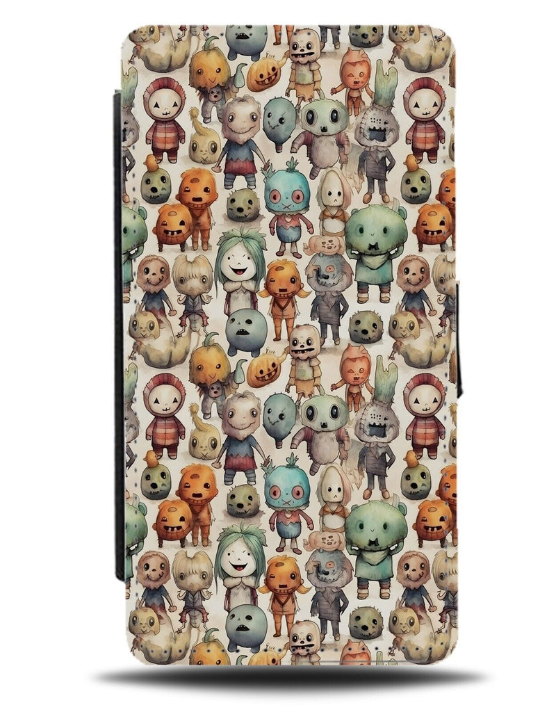 Horror Monsters and Ghouls Flip Wallet Case Monster Ghoul Scary Horror LOL CX54