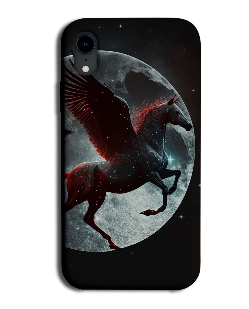Pegasus Flying In Full Moon Phone Case Cover Unicorn Wings Circle Myth Q826C