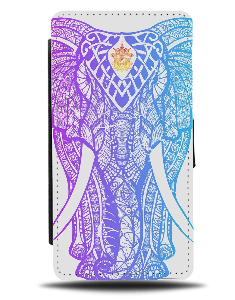 Mandala Elephant Flip Wallet Case Pattern Design Yoga Indian Elephants BF19