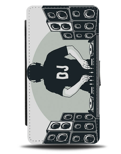 DJ On Decks With Speakers Phone Cover Case Decks Fun Black Gift Present J284