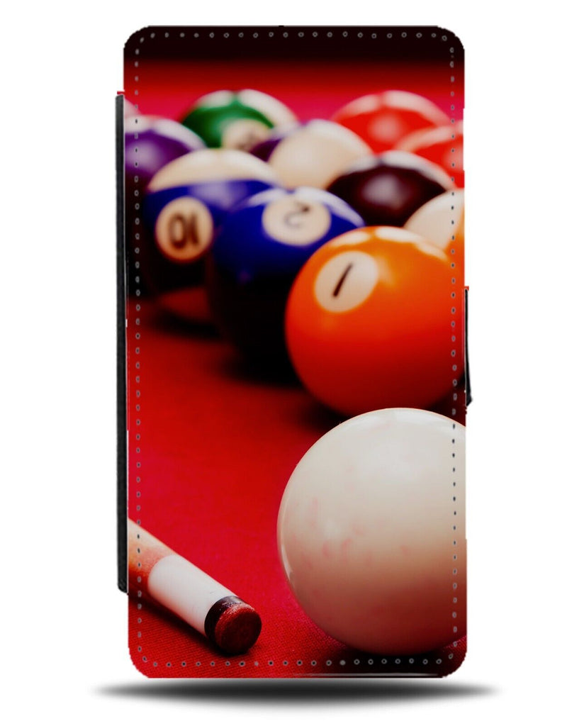 Snooker Flip Wallet Case Photograph Picture Ball Balls Snookers Pool Table BG45