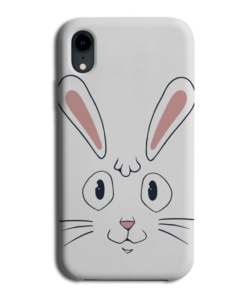 Children White Rabbit Face Phone Case Cover Kids Childs Farm Animal Rabbits K182