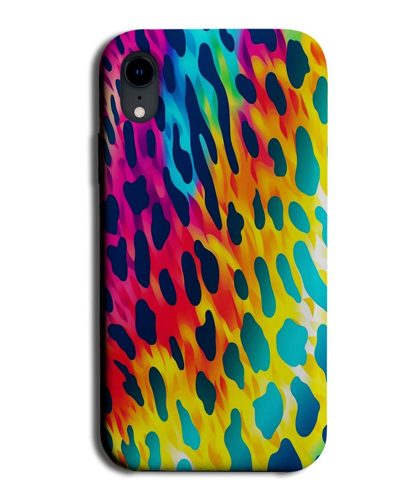 Rainbow Leopard Print Phone Case Cover Skin Fun Dots Colours Kids Childrens CA94