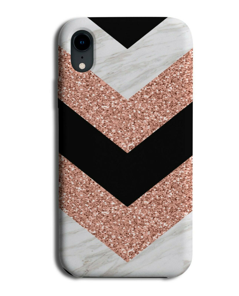 White Marble Rose Gold Printed Glitter Print Phone Case Cover Colour C173