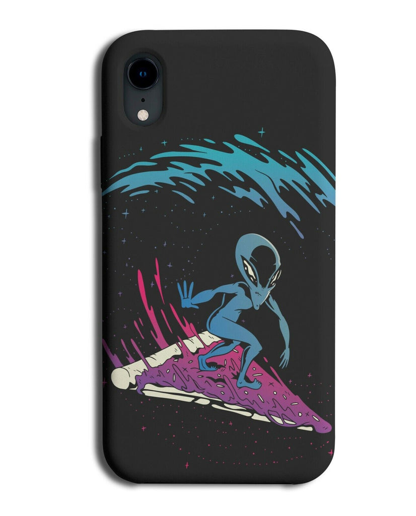 Surfing Alien Phone Case Cover Surfer Alien Pizza Funny Surfing Space Waves i969