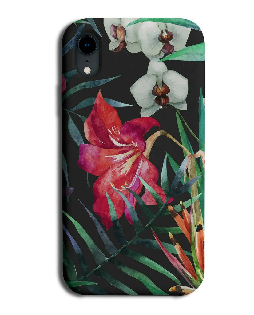 Dark Colourful Flower Painting Print Phone Case Cover Paint Flowers Floral G956