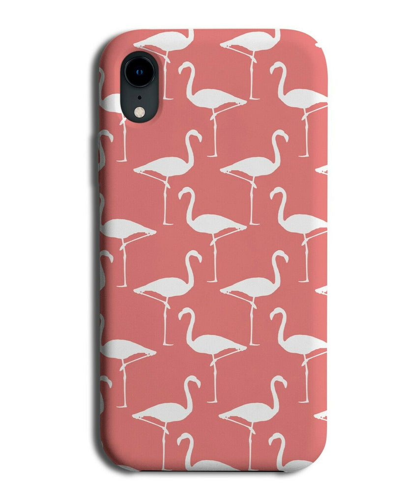 Peach Coloured Flamingo Patter Print Phone Case Cover Colour Flamingos B793