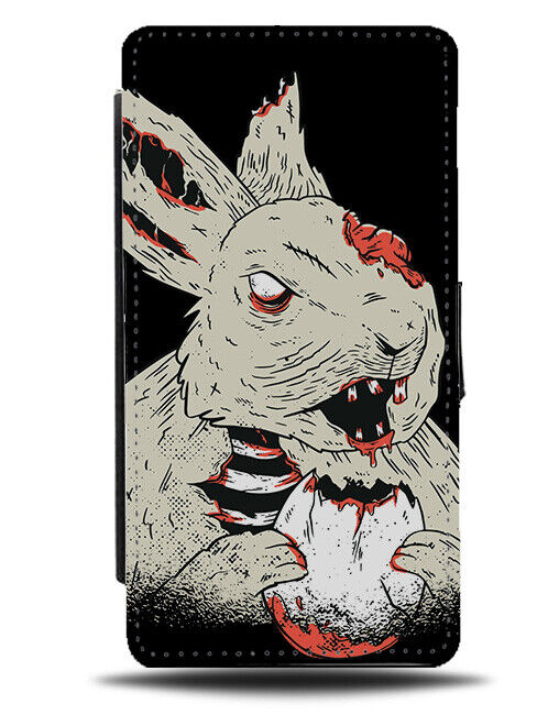 Angry Zombie Rabbit Flip Wallet Case Horror Scary Zombies Rabbits Cartoon K175