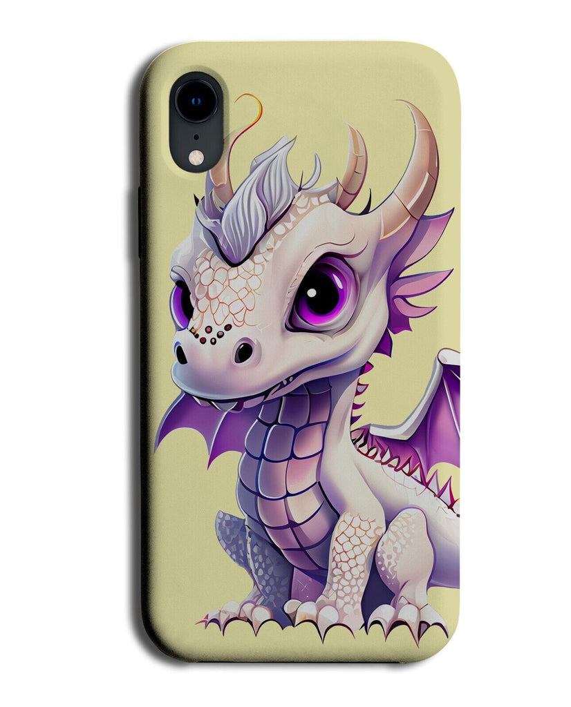 White and Purple Elegant Girly Dragon Phone Case Cover Violet Lilac Girl AV25