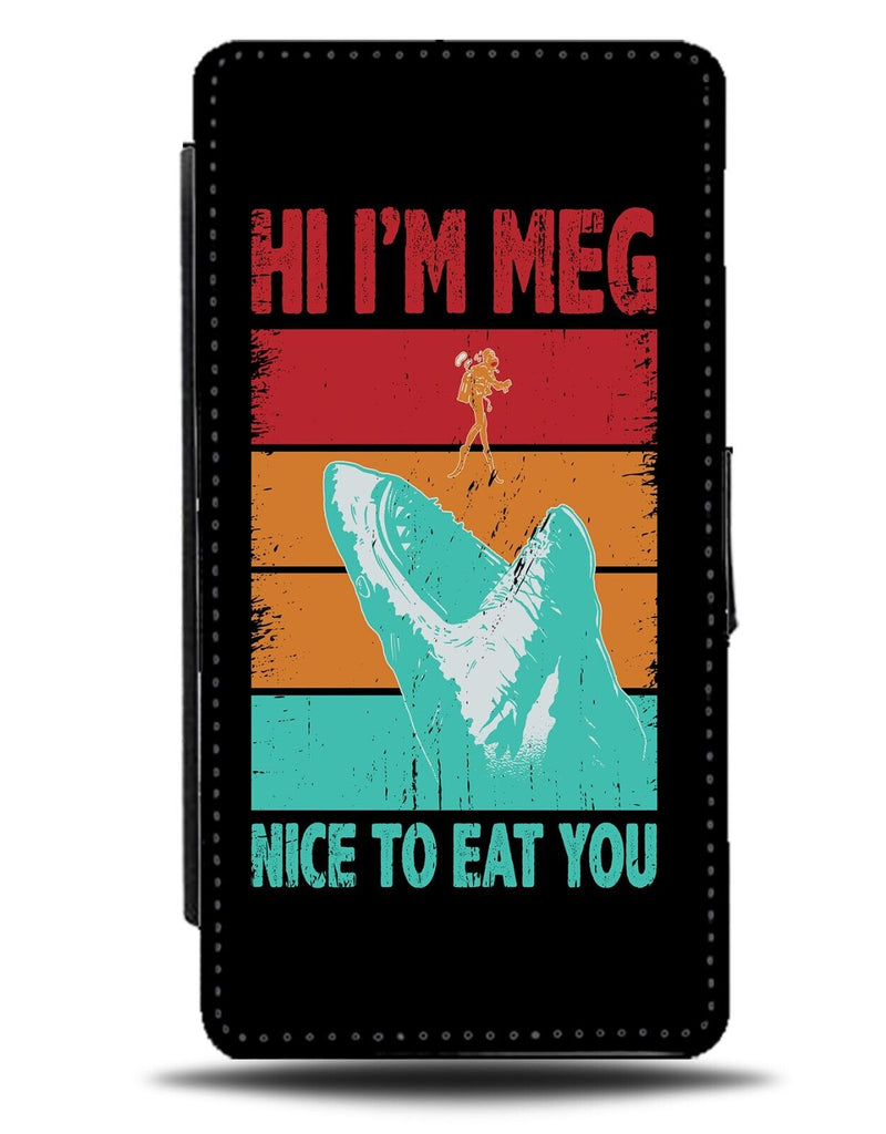 Funny Megalodon Flip Wallet Case The Shark Big Sharks Meg Large Giant Jaws DE74