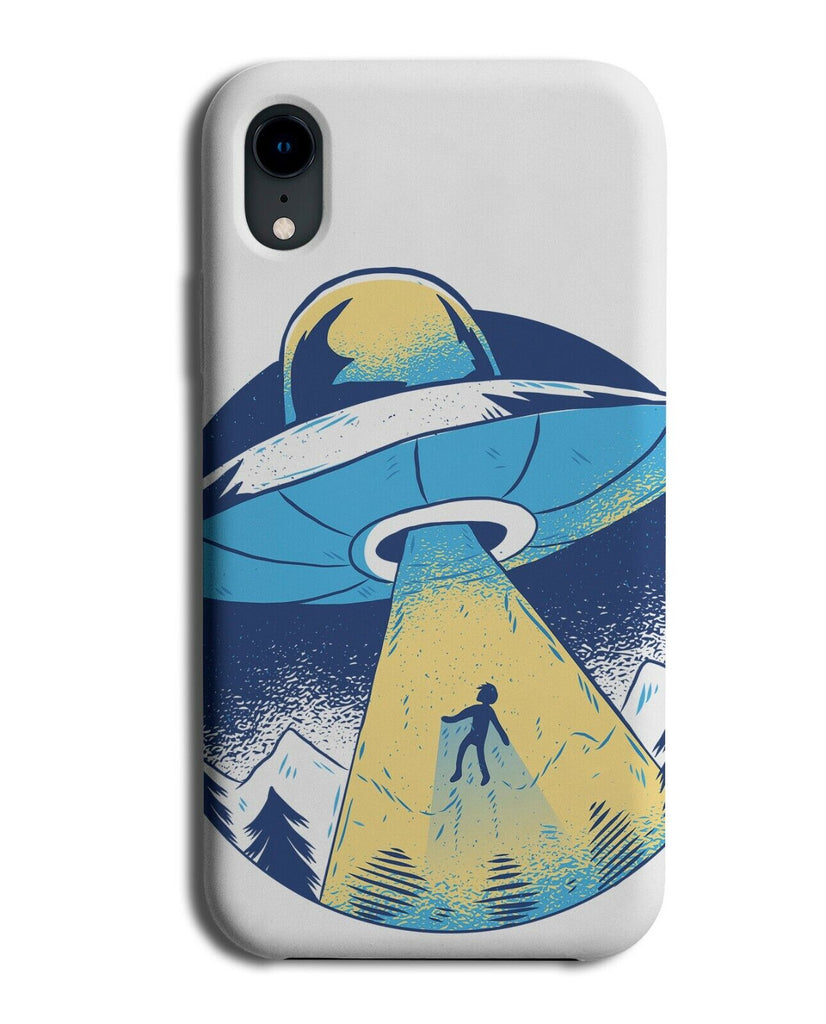 Abducted By Aliens Cartoon Phone Case Cover Spaceship UFO Human Picture I905