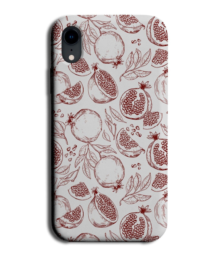 Pomegranate Cartoon Phone Case Cover Red and White Drawing Fruit Juice P336A