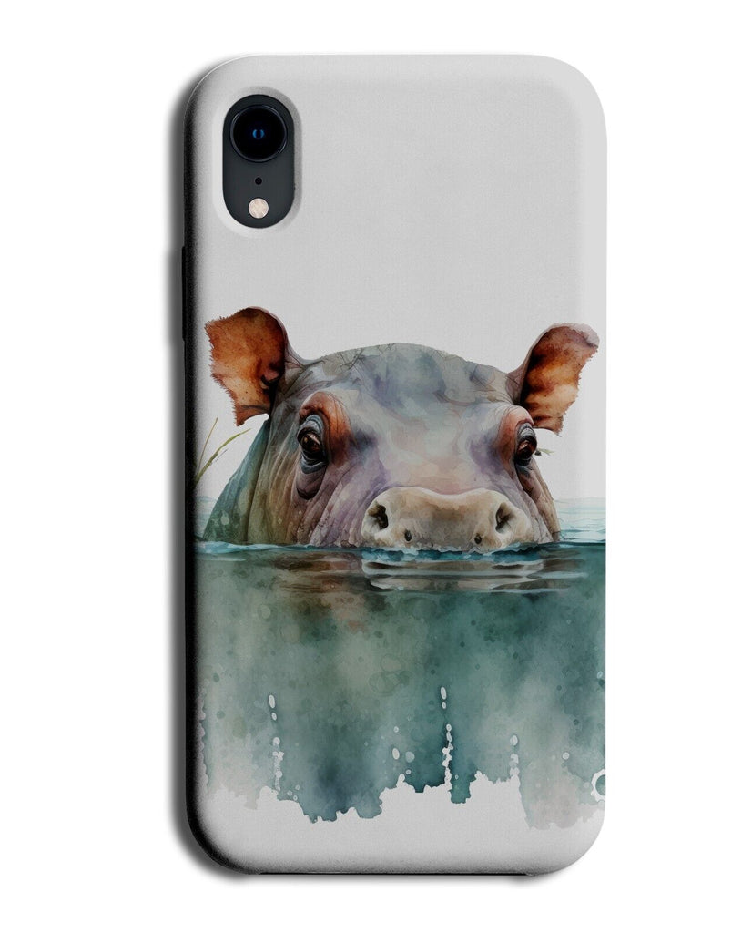 Swimming Hippo Phone Case Cover Hippos Face Head Artistic Hippopotamus Bull DC38