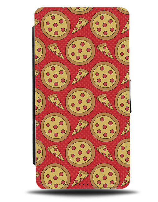 Pepperoni Pizza Design Flip Wallet Case Circles Circle Pizzas Style Pattern G788