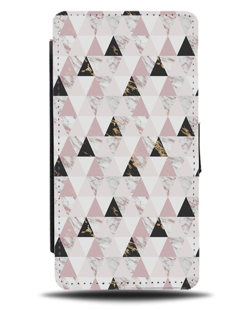 Rose Gold Marble Patterning Flip Wallet Case Golden Black Gold Top Effect CH04