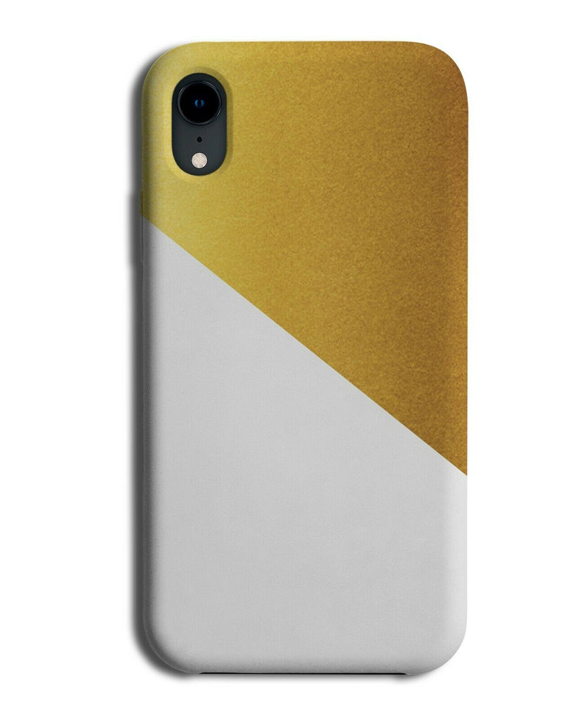 Gold and White Phone Case Cover Golden Coloured Stylish Printed Print i441