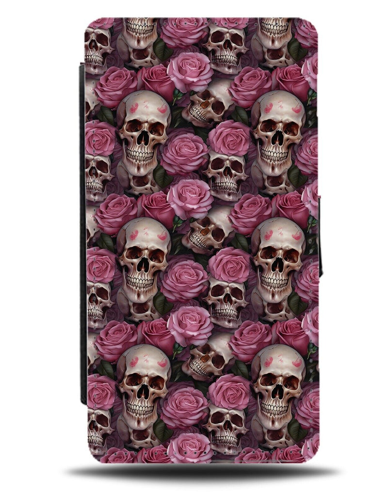 Girls Gothic Skulls Pattern Flip Wallet Case Goth Halloween Pop Punk Hot CF02