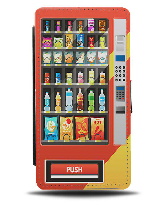 Red Vending Machine Flip Wallet Case Novelty Print Picture Funny Image L051