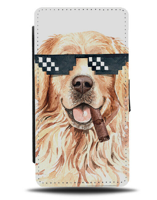 Thug Life Labrador Retriever Flip Wallet Phone Case Dog Dogs Funny Gangster K568