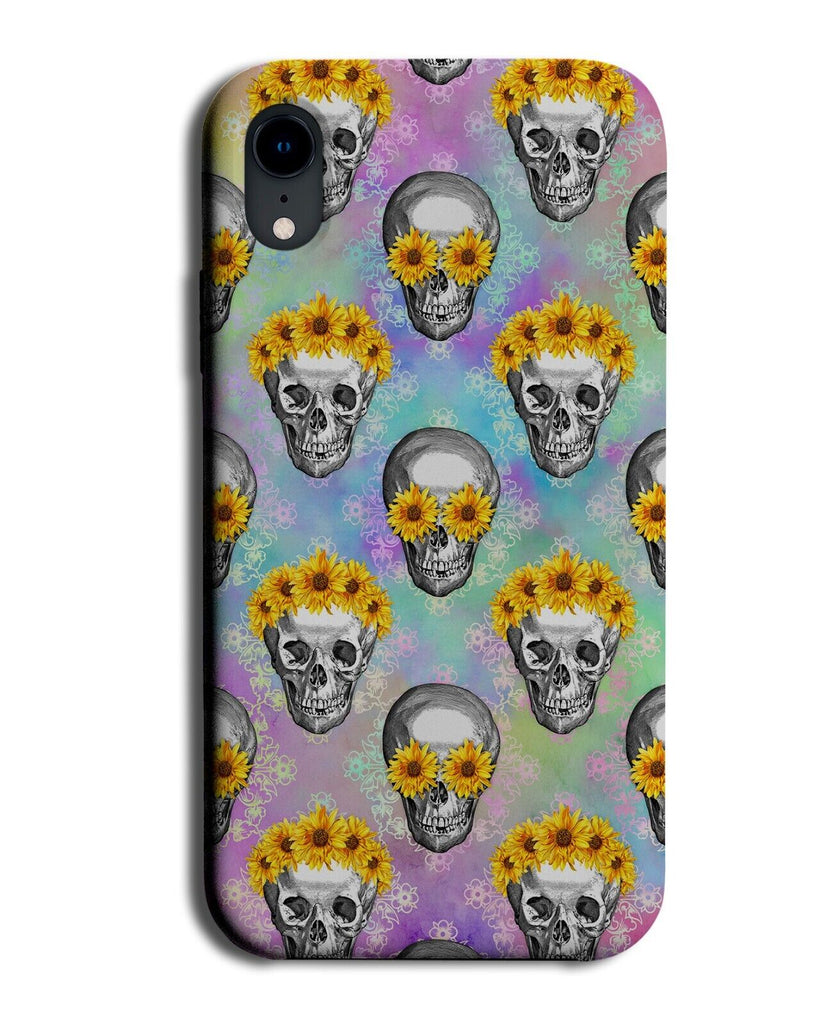 Summer Pastel Design Phone Case Cover Floral Skulls Sunflowers Skull Season DB58