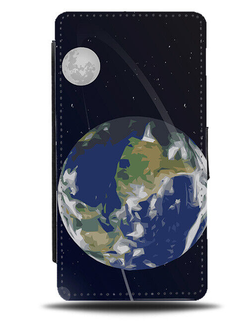 Artistic Earth Painting Picture Design From Space Flip Wallet Case Planet K099