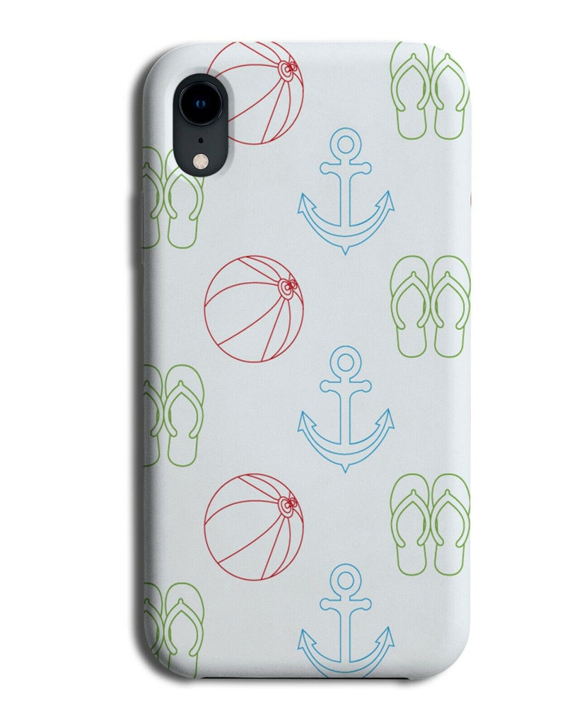 Summer Themed Phone Case Cover Theme Beach Balls Beachballs Flipflops E626
