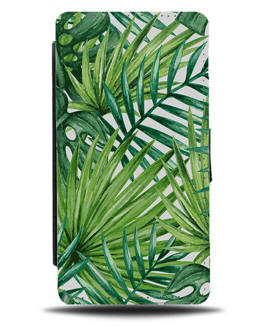 Wild Palm Tree Jungle Leaves Flip Wallet Case Trees Branches Forrest G632