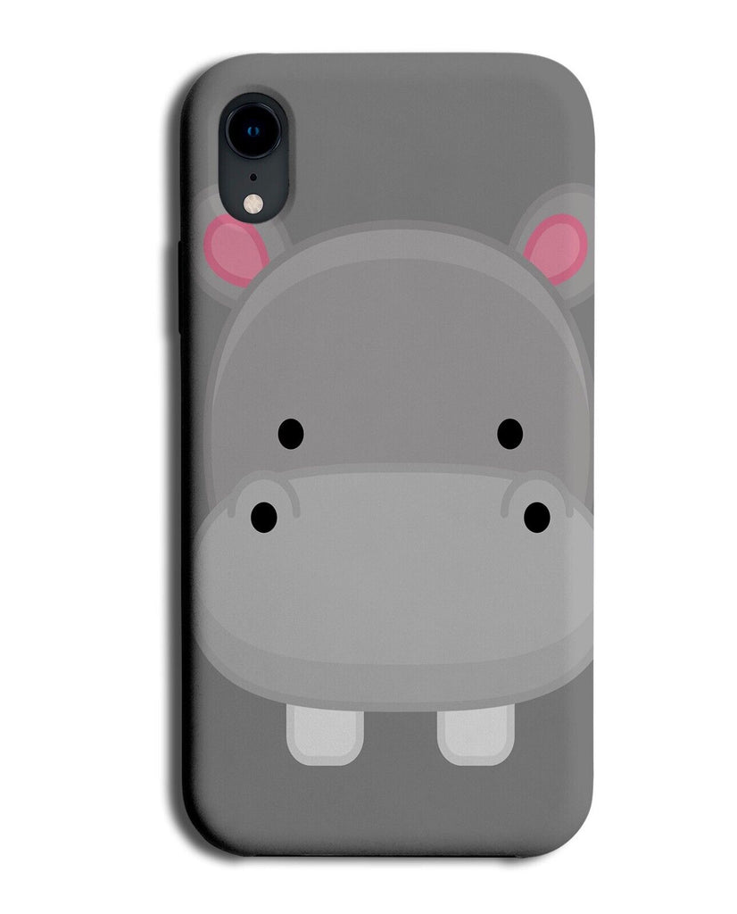 Children's Hippo Animal Phone Case Cover Hippo's Face Kids Child's Kid Fun Q484G