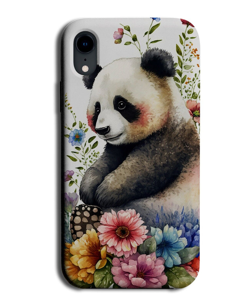 Watercolour Panda In Flowers Phone Case Cover Flower Bed Painting Pandas AG73